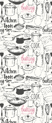 Rolgordijn voor het raam Keukengerei