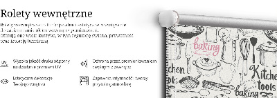 Rolgordijn voor het raam Keukengerei