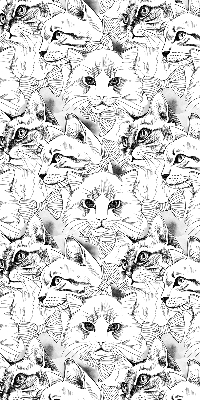 Rolgordijn voor het raam Getekende katten