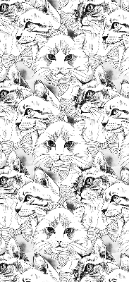 Rolgordijn voor het raam Getekende katten