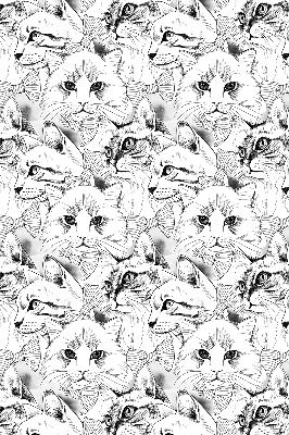 Rolgordijn voor het raam Getekende katten