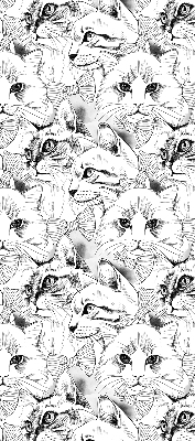 Rolgordijn voor het raam Getekende katten