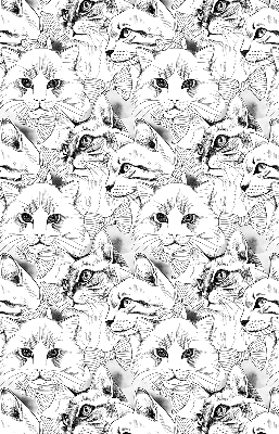 Rolgordijn voor het raam Getekende katten