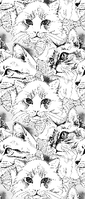 Rolgordijn voor het raam Getekende katten