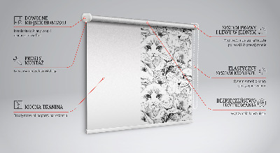 Rolgordijn voor het raam Getekende katten