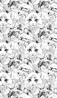 Rolgordijn voor het raam Getekende katten