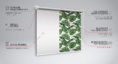 Rolgordijn voor het raam Exotische bladeren