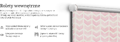 Rolgordijn voor het raam Roze zigzaggen