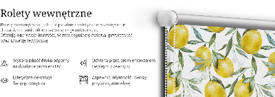 Rolgordijn voor het raam Citroenen