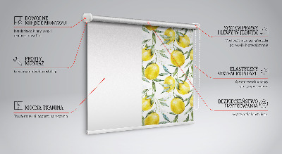 Rolgordijn voor het raam Citroenen