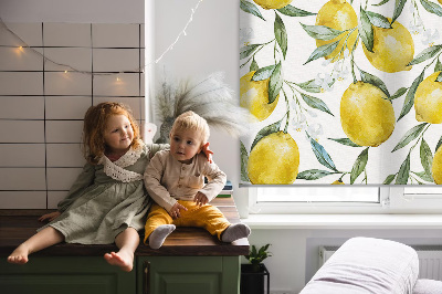 Rolgordijn voor het raam Citroenen