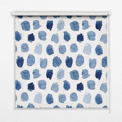 Rolgordijn verduisterend Blauw geschilderde vlekken