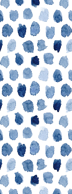 Rolgordijn verduisterend Blauw geschilderde vlekken