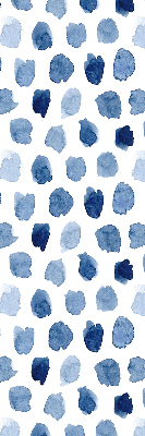 Rolgordijn verduisterend Blauw geschilderde vlekken