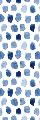 Rolgordijn verduisterend Blauw geschilderde vlekken