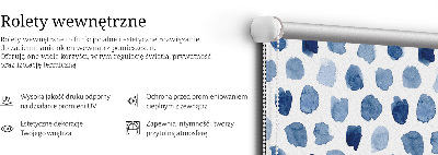 Rolgordijn verduisterend Blauw geschilderde vlekken