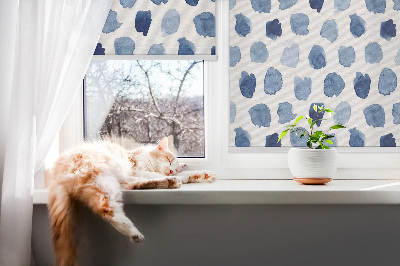 Rolgordijn verduisterend Blauw geschilderde vlekken