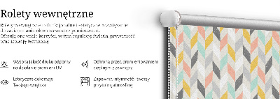 Rolgordijn voor het raam Kleurrijke visgraat