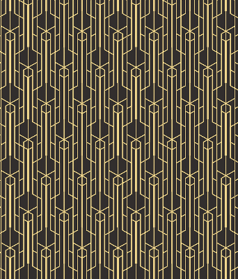 Rolgordijn verduisterend Geel patroon