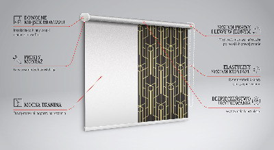 Rolgordijn verduisterend Geel patroon