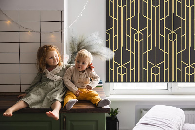 Rolgordijn verduisterend Geel patroon