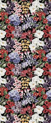 Rolgordijn voor het raam Kleurrijke bloemen