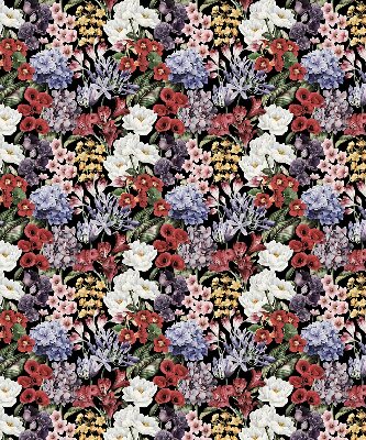 Rolgordijn voor het raam Kleurrijke bloemen