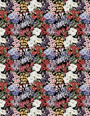 Rolgordijn voor het raam Kleurrijke bloemen