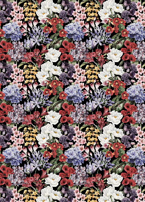 Rolgordijn voor het raam Kleurrijke bloemen