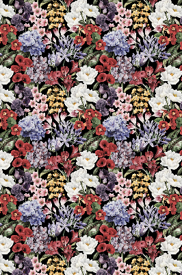 Rolgordijn voor het raam Kleurrijke bloemen