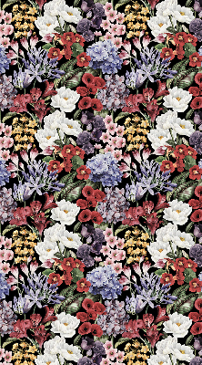 Rolgordijn voor het raam Kleurrijke bloemen