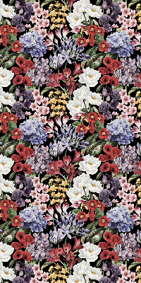 Rolgordijn voor het raam Kleurrijke bloemen