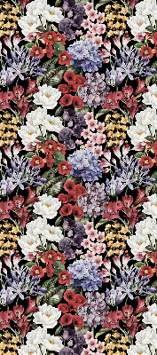 Rolgordijn voor het raam Kleurrijke bloemen