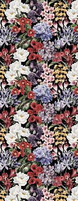 Rolgordijn voor het raam Kleurrijke bloemen