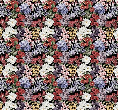 Rolgordijn voor het raam Kleurrijke bloemen