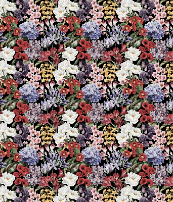 Rolgordijn voor het raam Kleurrijke bloemen