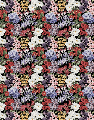 Rolgordijn voor het raam Kleurrijke bloemen