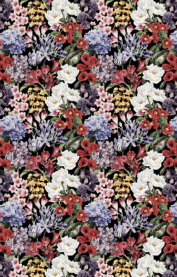 Rolgordijn voor het raam Kleurrijke bloemen