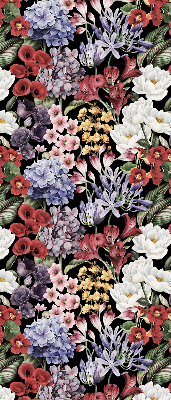 Rolgordijn voor het raam Kleurrijke bloemen