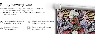 Rolgordijn voor het raam Kleurrijke bloemen