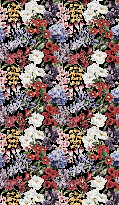 Rolgordijn voor het raam Kleurrijke bloemen