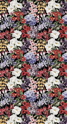 Rolgordijn voor het raam Kleurrijke bloemen