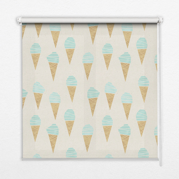 Rolgordijn verduisterend IJs in een hoorntje