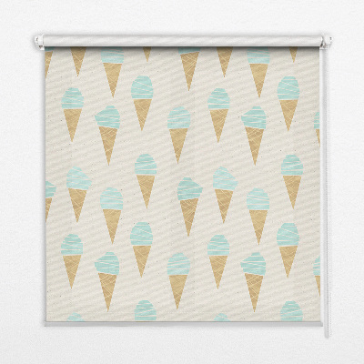 Rolgordijn verduisterend IJs in een hoorntje