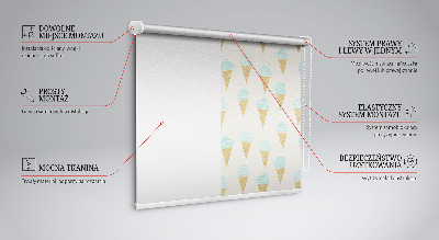 Rolgordijn verduisterend IJs in een hoorntje
