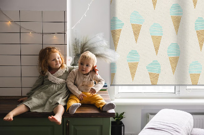 Rolgordijn verduisterend IJs in een hoorntje