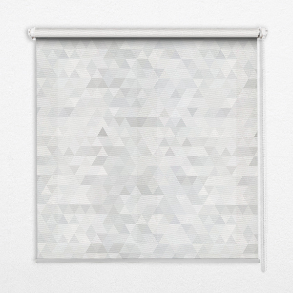 Rolgordijn voor het raam Grijs driehoekpatroon