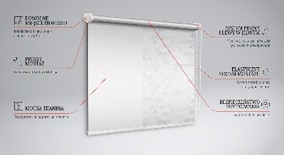 Rolgordijn voor het raam Grijs driehoekpatroon