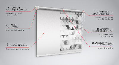 Rolgordijn voor het raam Grijs driehoekpatroon