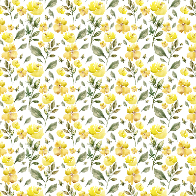 Rolgordijn verduisterend Gele bloemen